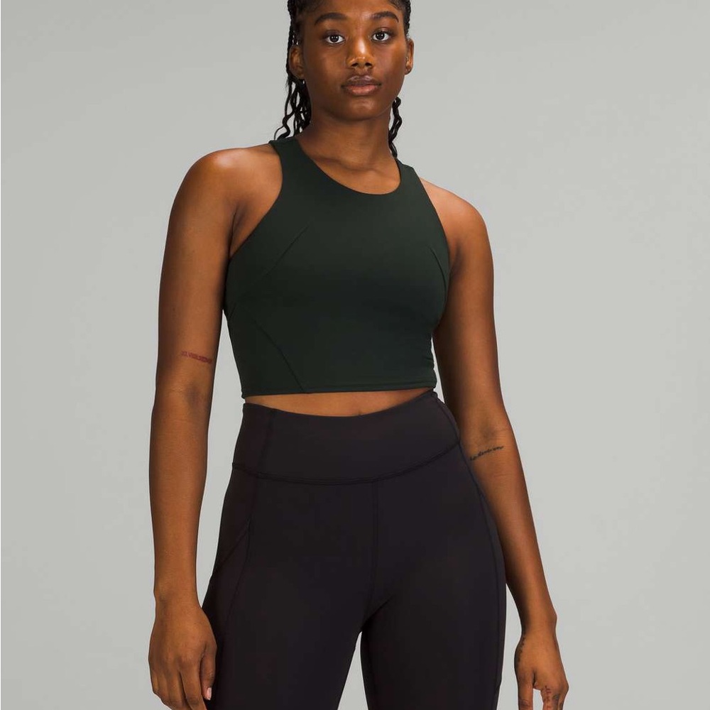 lululemon rainforest green wunder train tank